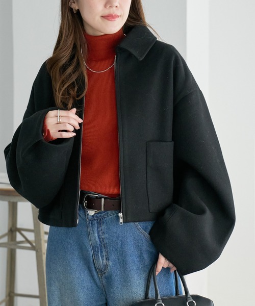 discoat 中空糸ジップジャケット　ブラック　黒 Discoat（ディスコート） コート アウター 「軽量/マルチに活躍」中空