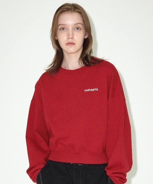 トレーナー スウェット 「mahagrid/マハグリッド」ORIGIN LOGO CROP SWEATSHIRT/オリジンロゴクロップスウェットシャツ MAHAGRID トレーナー スウェット 「mahagrid/マハグリッド