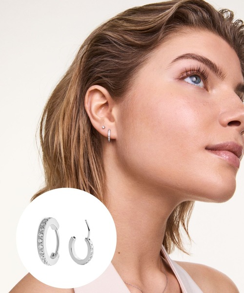 【2025年最新】海外限定の人気アイテム ピアス Wellington Daniel Crystal レーディス Earring Hoop アクセサリー