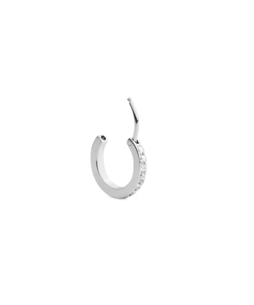 DANIEL WELLINGTON フープピアス シルバー Daniel Wellington ピアス Crystal Hoop Earring レーディス