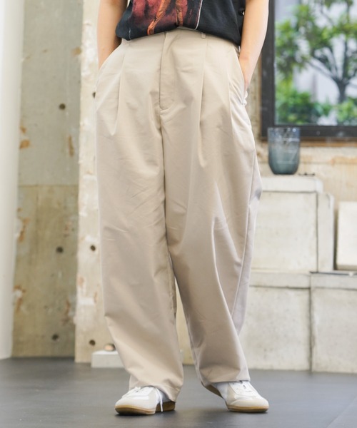 パンツ hem flap button change tuck tapered PT Three Tuck Tapered Pants “Cotton” – PETTY