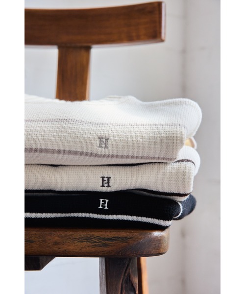 Her lip to ニット Striped Turtleneck Knit Pullover