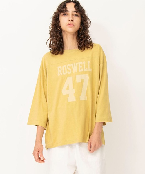 tシャツ コットンレーヨンナンバリングTシャツ レディース