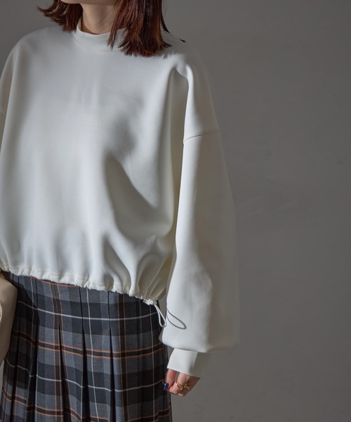 tシャツ ドロストダンボールハイネックプルオーバー レディース