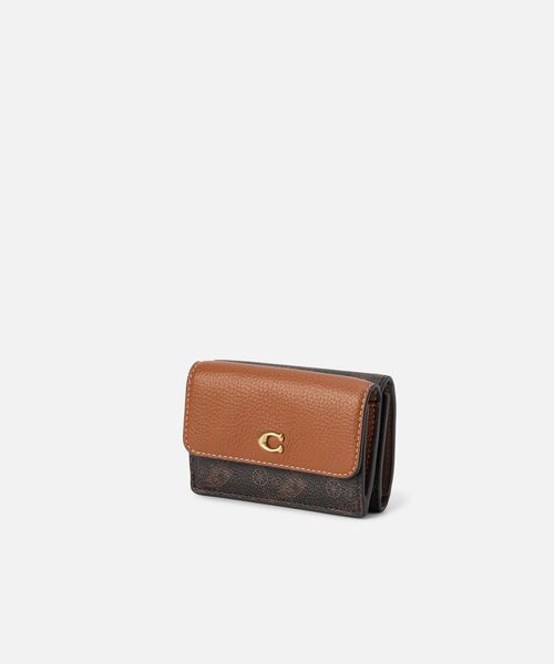 美品　コーチ　エッセンシャル ミニ トライフォールド ウォレット　コンパクト財布 COACH 財布 エッセンシャル ミニ トライフォールド ウォレット