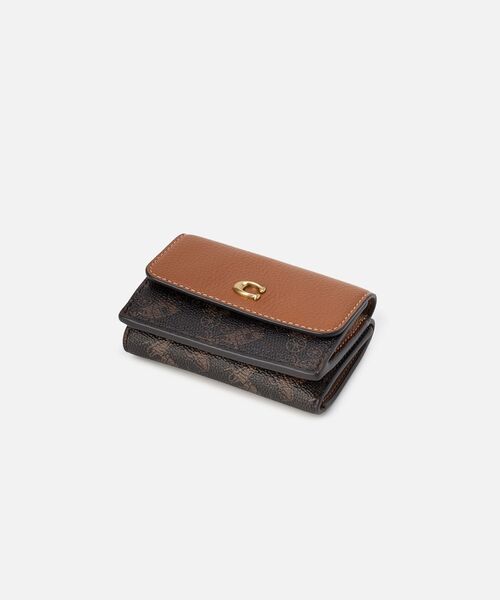 美品　コーチ　エッセンシャル ミニ トライフォールド ウォレット　コンパクト財布 COACH 財布 エッセンシャル ミニ トライフォールド ウォレット