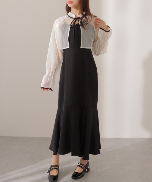 Lace Ladies（レースレディース） ワンピース シアー ボレロ付き 