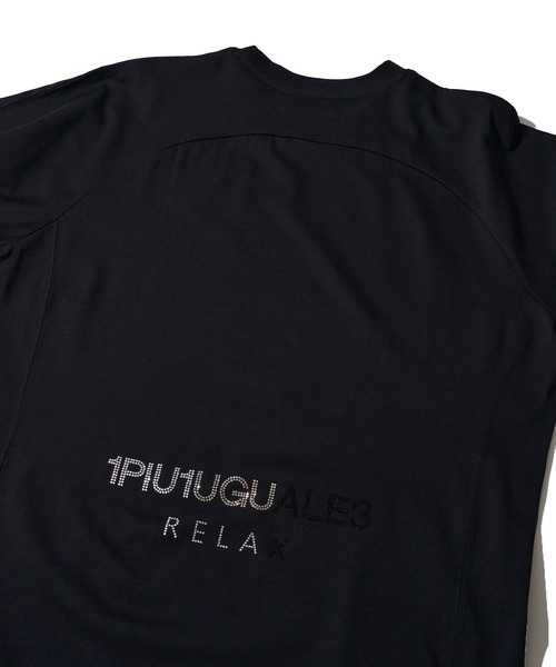 新品 1PIU1UGUALE3 RELAX ラインストーン カットソー Tシャツ 1PIU1UGUALE3 RELAX tシャツ 「1PIU1UGUALE3 RELAX」ラインストーンT