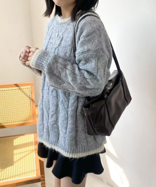 ニット セーター シンプルツイストニット レディース : ZOZOTOWN