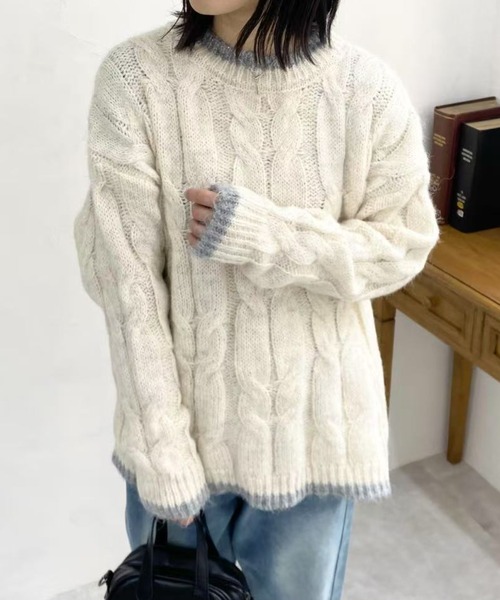 ニット セーター ツイストニット プルオーバー レディース ニット セーター シンプルツイストニット レディース : ZOZOTOWN