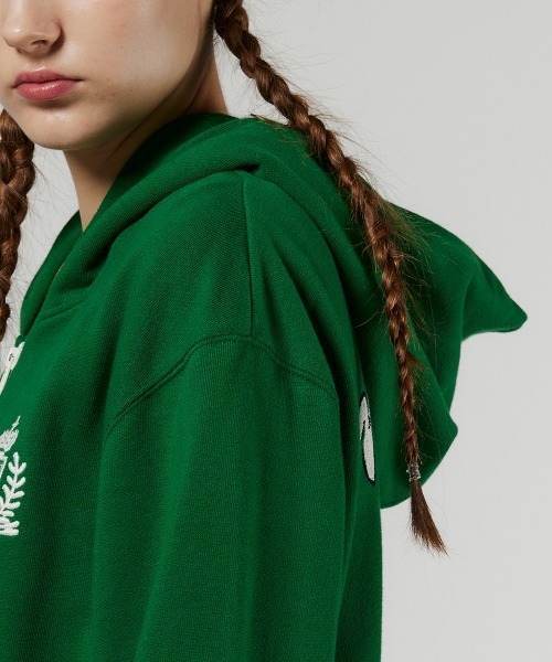DOUBLE STANDARD CLOTHING パーカー ロゴ刺繍裏毛パーカー