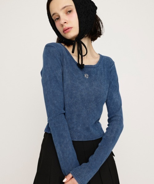 DONDUP 売れ筋商品|||ドンダップ Tシャツ トップス レディース Tops Blue Women's T-shirts | Dondup