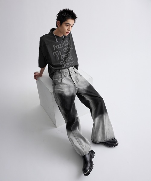 Nebula Fusion ジーンズ 13oz denim double waist baggy pants