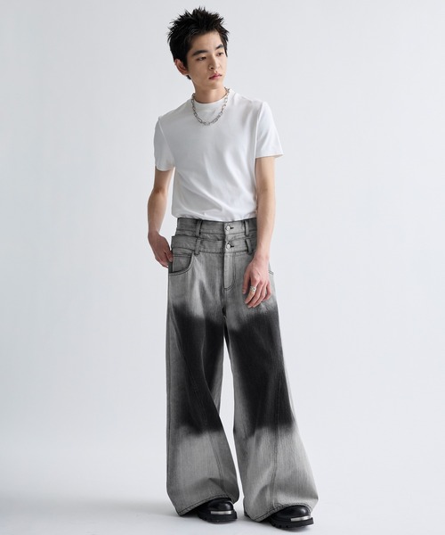 Nebula Fusion ジーンズ 13oz denim double waist baggy pants