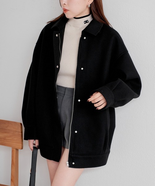 Chico（チコ） ジップアップブルゾン FREE ブラック レディース