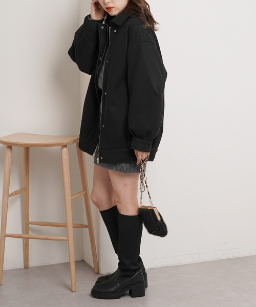 Chico（チコ） ジップアップブルゾン FREE ブラック レディース