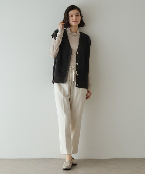 OPAQUE.CLIP（オペークドットクリップ） ベスト ジレ フェザーヤーン