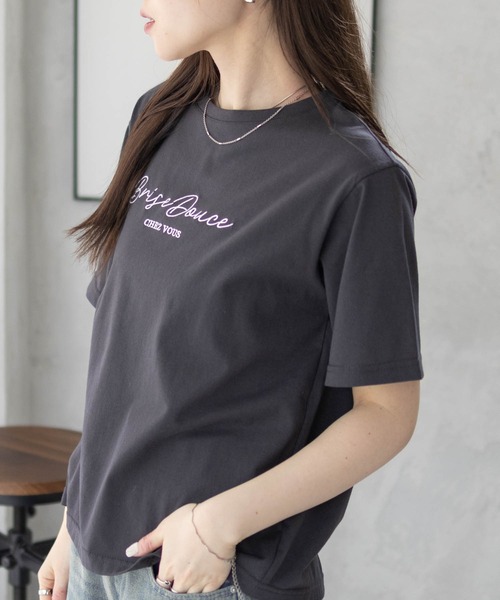 tシャツ T-GRAPHICS ロゴ刺繍Tシャツ レディース : ZOZOTOWN