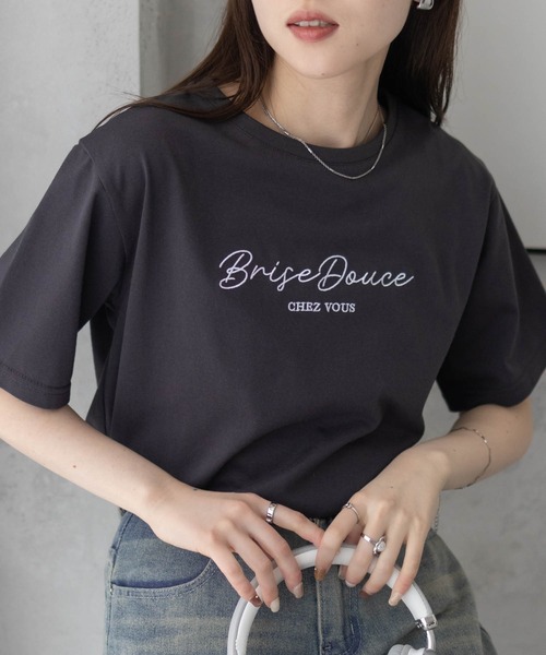 tシャツ T-GRAPHICS ロゴ刺繍Tシャツ レディース : ZOZOTOWN
