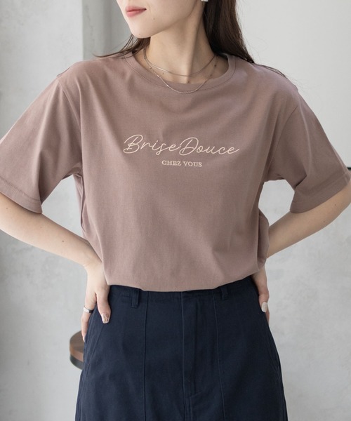 tシャツ T-GRAPHICS ロゴ刺繍Tシャツ レディース : ZOZOTOWN
