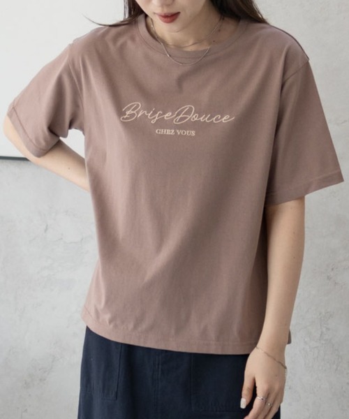tシャツ ロゴ刺繍Tシャツ レディース tシャツ T-GRAPHICS ロゴ刺繍Tシャツ レディース : ZOZOTOWN