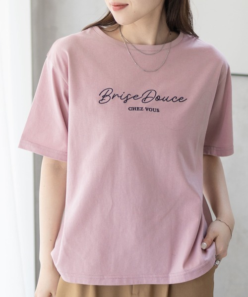 ブランドバッグ 人気ランキング2025 tシャツ T-GRAPHICS ロゴ刺繍Tシャツ レディース : ZOZOTOWN トップス