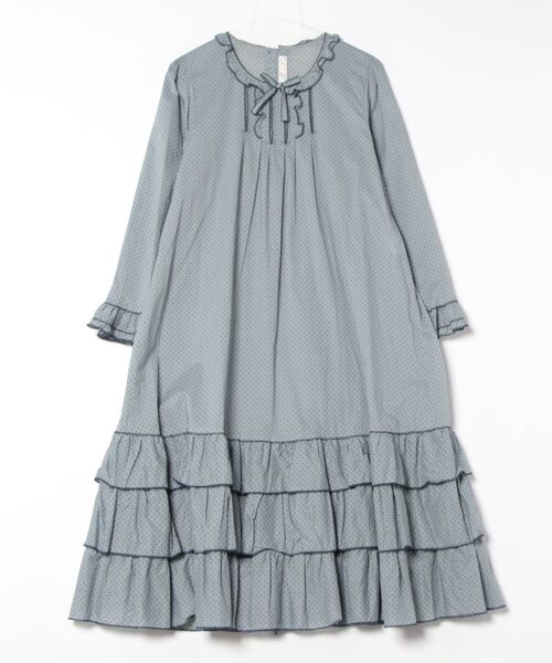 美品✨ピンクハウス 水玉ロータリープリントワンピース フリル ウエストリボン 美品✨ピンクハウス 水玉ロータリープリントワンピース フリル