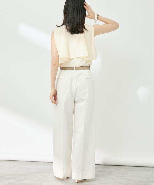 VERMEIL par iena チノパン チノワイドパンツ レディース