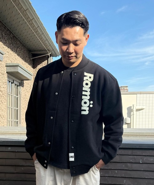 カーディガン Romon Loose Fit Sweat Snap Jacket レディース メンズ
