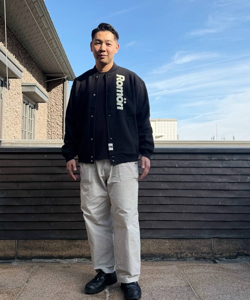 Romon カーディガン Loose Fit Sweat Snap Jacket レディース