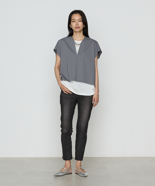 COMME CA（コムサ） tシャツ TCポンチ アンサンブルプルオーバー