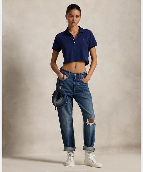 POLO RALPH LAUREN ポロシャツ (レディース) POLO RALPH LAUREN ポロシャツ ポロ ストレッチ ピケ クロップド