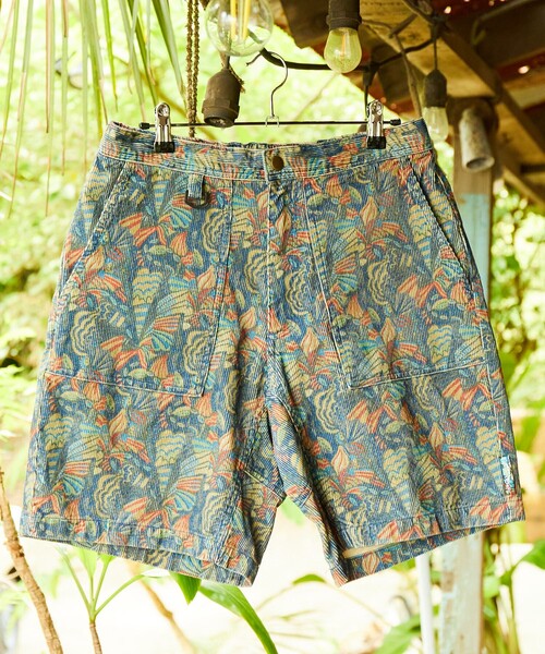 WED STORE 総柄 コーデュロイショートパンツ FREAK'S STORE（フリークスストア） パンツ 「Beach ＆ Festival」総柄