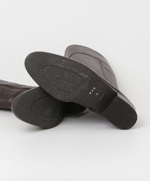 「WAG」 ロングブーツ 24cm ブラウン レディース_画像3