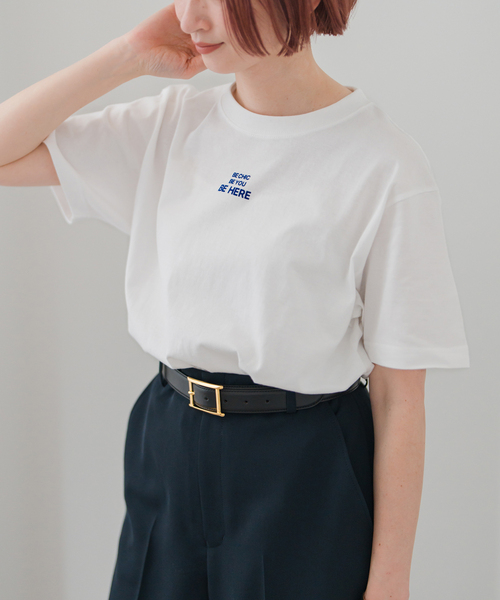 tシャツ スピンロゴ S/S Ｔシャツ レディース Spick＆Span tシャツ 「追加」メッセージロゴTシャツ レディース