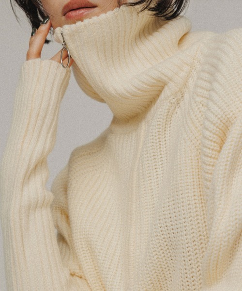 オフホワイトタートルネックニット M TO R（ムウトアール） タートルネックニット FREE オフホワイト