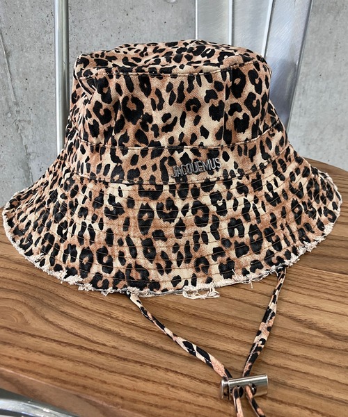 meJane（ミージェーン） 帽子 ハット レオパード柄 フリンジバケット