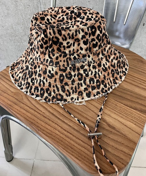 meJane（ミージェーン） 帽子 ハット レオパード柄 フリンジバケット