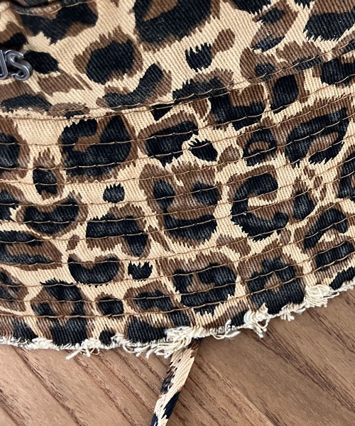 meJane（ミージェーン） 帽子 ハット レオパード柄 フリンジバケット