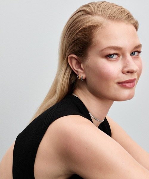 PANDORA（パンドラ） ピアス ライトブルー フープピアス レディース