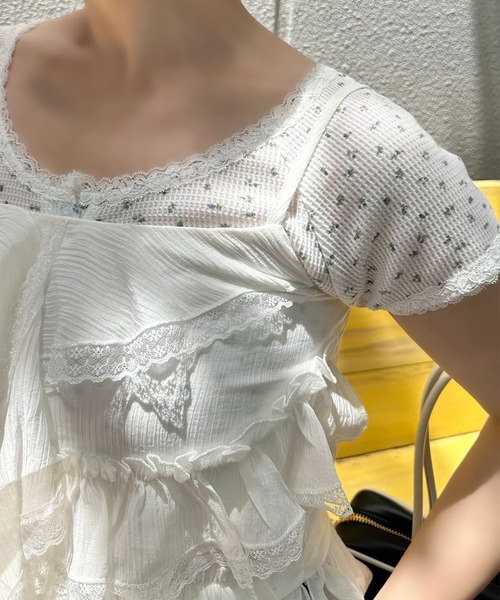ブラウス シャツ フリフリとぴろんのキャミ レディース Alley Tokyo ブラウス シャツ フリフリとぴろんのキャミ