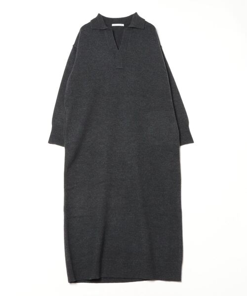 ユナイテッドアローズ　ニットワンピ　新品　フリー BEAUTY＆YOUTH UNITED ARROWS ニットワンピース FREE ダークグレー