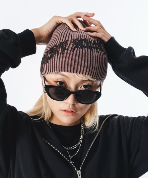 WEGO（ウィゴー） ニット帽 ニットキャップ WEGO/スプレープリント