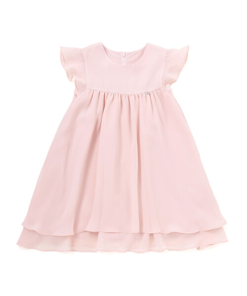ドレス 発表会 卒園式 入学式 梨地リボン付け襟2WAYドレス(90〜130cm) キッズ 子供服 女の子の画像