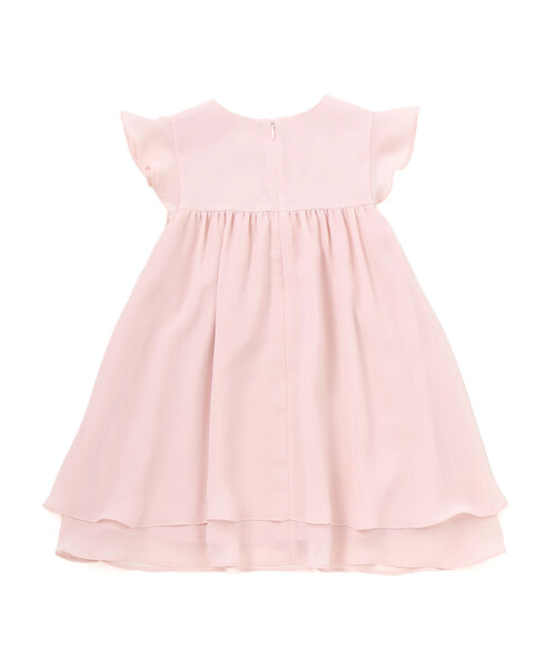ドレス 発表会 卒園式 入学式 梨地リボン付け襟2WAYドレス(90〜130cm) キッズ 子供服 女の子の画像