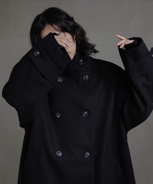 by GLADHAND ネイビー ピーコート　美品 hellam（ヘラム） ピーコート FREE ネイビー レディース : ZOZOTOWN