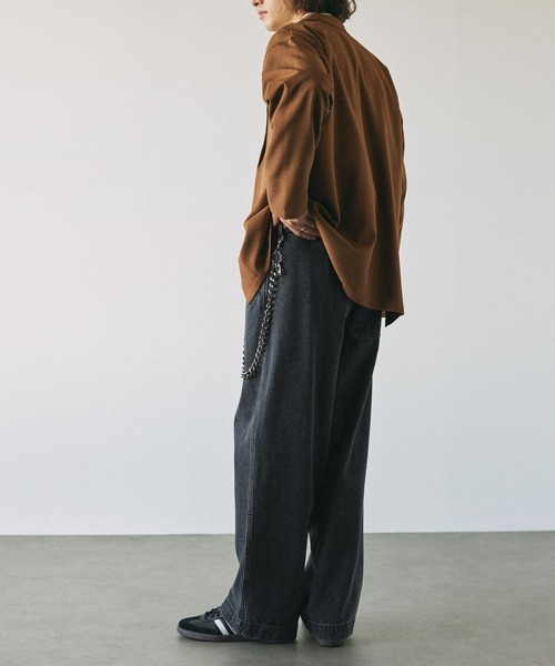 「EMMA CLOTHES」 加工デニムパンツ L チャコール メンズ