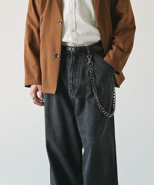 「EMMA CLOTHES」 加工デニムパンツ L チャコール メンズ