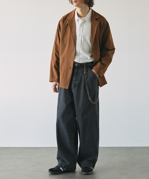 「EMMA CLOTHES」 加工デニムパンツ L チャコール メンズ
