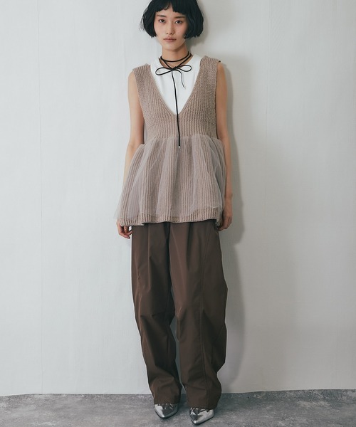 ベスト ジレ チュールドッキングベスト レディース : ZOZOTOWN